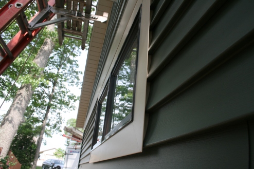 It's hard to show the details, but all of the trim is bent around somehow to stand out perfectly for the siding.
